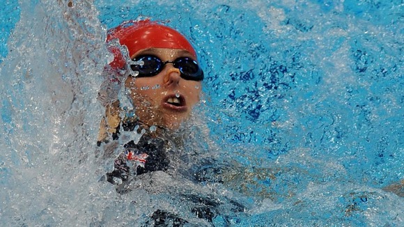 Nyree Kindred MBE in action during the women's 100m backstroke S6 heats