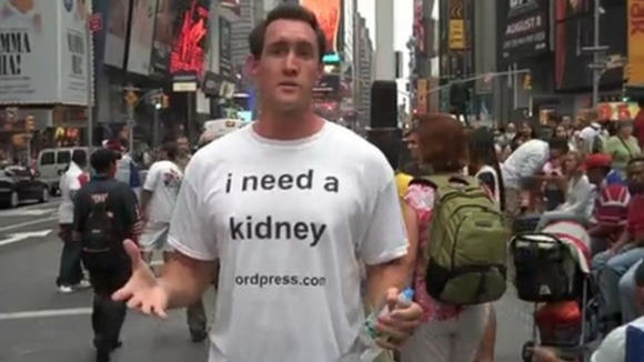 A video appeal by a patient in need of a kidney on MatchingDonors.com
