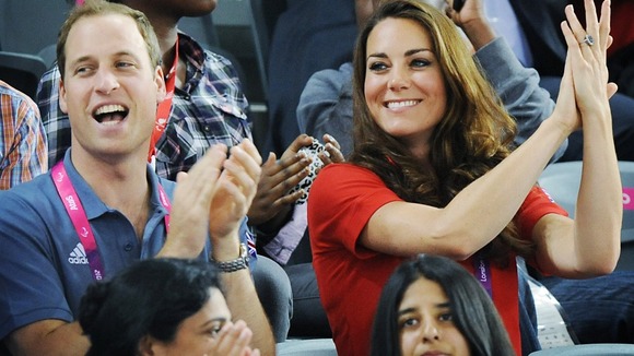 The Duke and Duchess of Cambridge watch Sarah Storey break a world record in her C5 Individual Pursuit heat at the Paralympic Games.