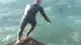 Image from Youtube showing people 'tombstoning'