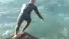 Image from Youtube showing people 'tombstoning'