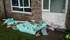 Flood house and rubble
