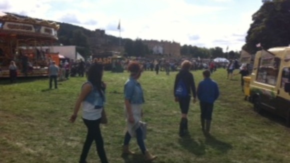 People enjoying the fair