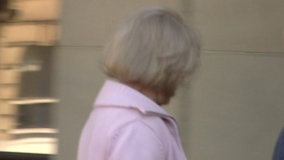 Linda Hirst arriving at court