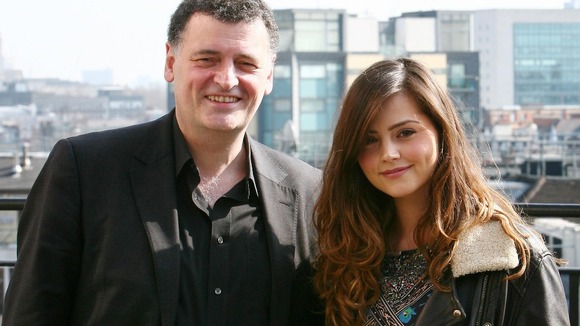 Jenna-Louise Coleman with Steven Moffat, Head writer and Executive Producer of Doctor Who