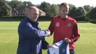 Blackburn's manager Steve Kean with new striker Jordan Rhodes.