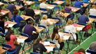 Students sitting a GCSE exam