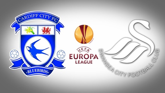 Cardiff City and Swansea City badges