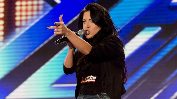 Nicola Marie Bloor as she performs during the Manchester auditions for this year's X Factor.