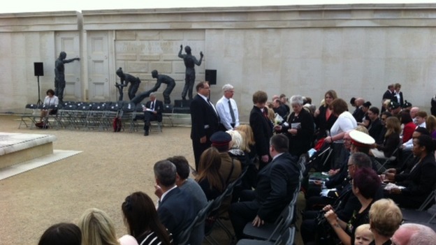 Families and comrades at tribute to fallen service personnel