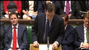 Chancellor George Osborne delivering the Budget