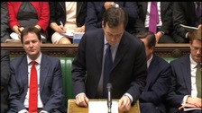 Chancellor George Osborne delivering the Budget