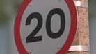 20 mph sign