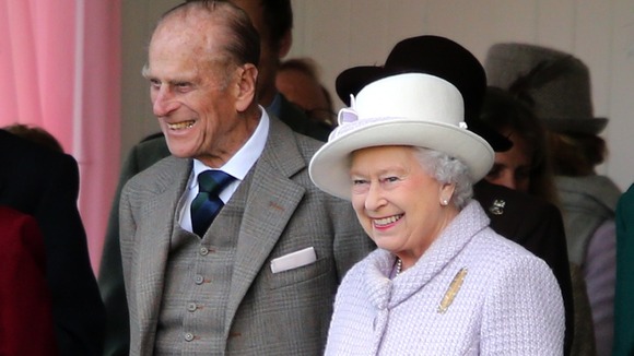 Queen Elizabeth II and the Duke of Edinburgh at the Braemar Gathering.