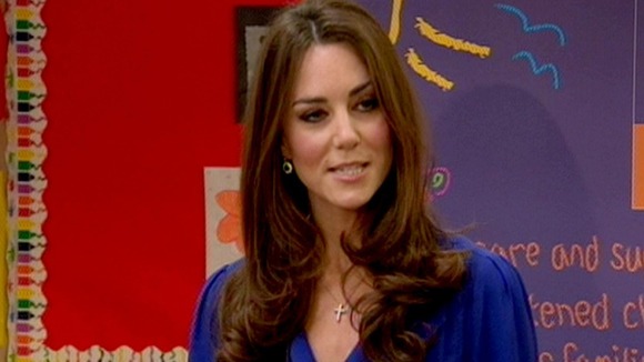 The Duchess of Cambridge delivering a speech at the opening of a children's hospice in Ipswich, Suffolk