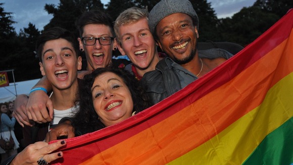 People at Cardiff's Mardi Gras