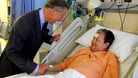 he Prince Of Wales talks to John Tulloch, one of the victims of the 7/7 bomb blasts in 2005