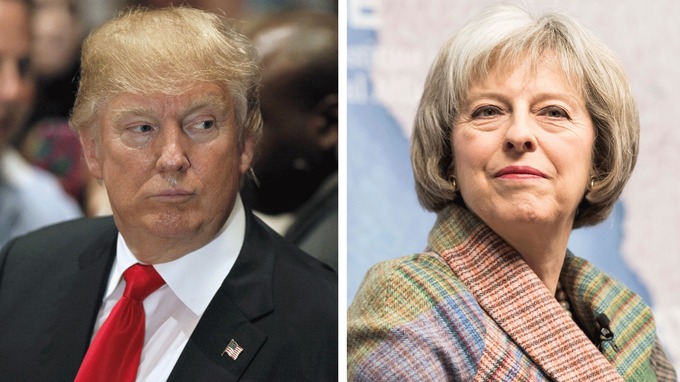 Image result for theresa may and trump