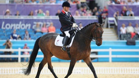 Lee Pearson rides Gentleman in the Dressage Individual Championship