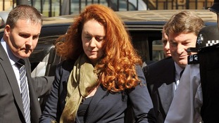 Rebekah Brooks and her husband Charlie arrive at Westminster Magistrates Court last month