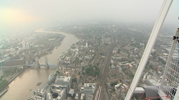 The view from the top of western Europe's tallest building.