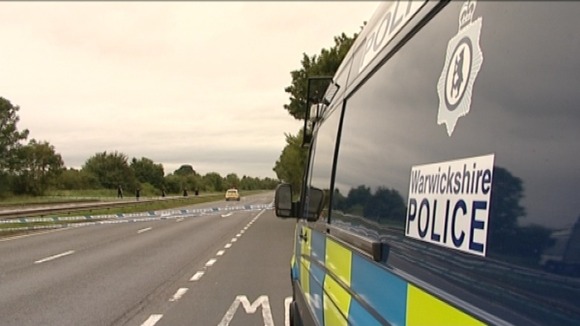 Police at the scene on the A444