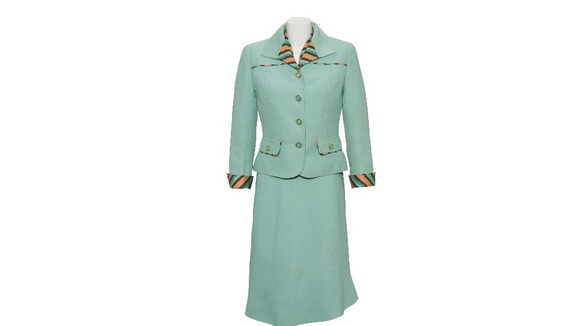 Worn on the day Margaret Thatcher was confirmed as Conservative Party Leader, February, 1975