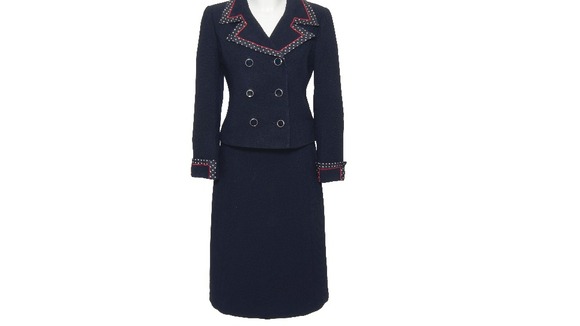 Worn at the 1972 Conservative Party Conference, as well as during the ballot for her to become Conservative Party Leader