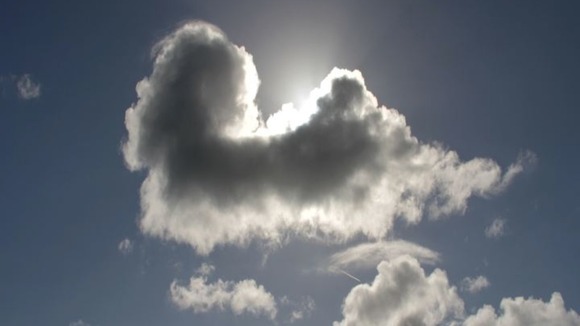 Sunshine bursting through the cloud