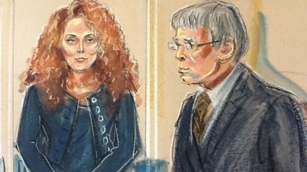 Rebekah Brooks spoke to confirm her name and listened to the charges being read out