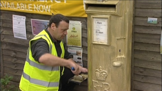 Ellie Simmonds' gold post box in Walsall