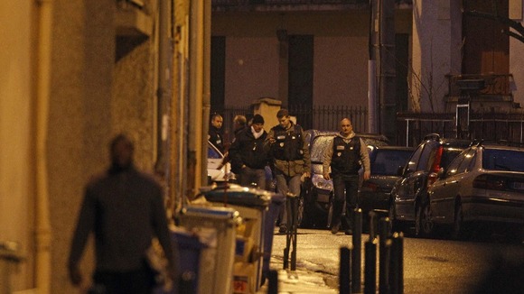 French police at the scene of the stand-off in Toulouse.