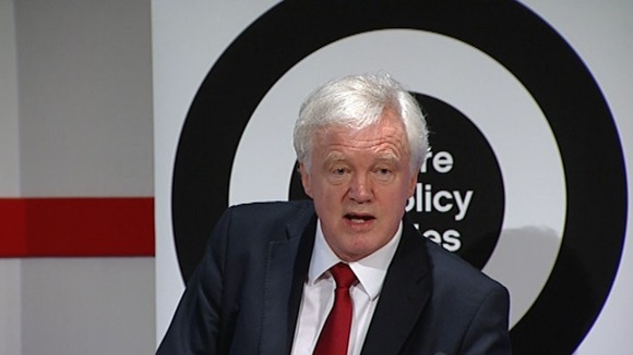 David Davis speaking at the Centre for Policy Studies