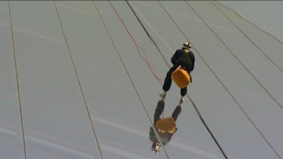 Abseiling down the Shard in London