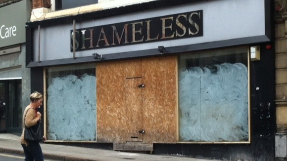 Empty shops in Nottingham