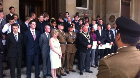 The ceremony at City Hall