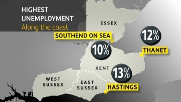 Seaside unemployment figures