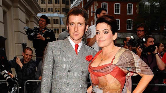 Bradley Wiggins and wife Catherine at the 2012 GQ Men Of The Year Awards at the Royal Opera House, Bow Street in London.
