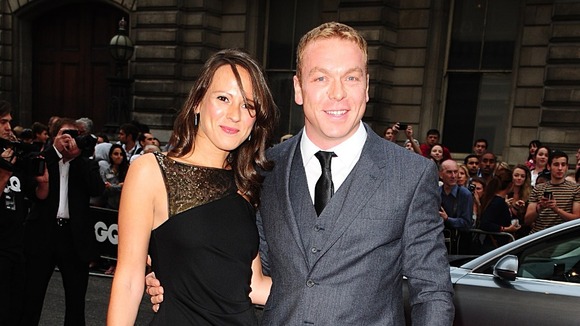 Sir Chris Hoy and wife Sarra Kemp.