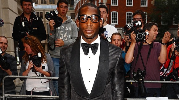 Music star Tinie Tempah poses for the cameras.