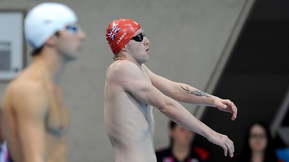 James Clegg warms up