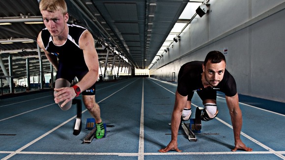 Jonnie Peacock and Oscar Pistorius