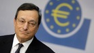 ECB President Draghi speaks during the monthly news conference in Frankfurt