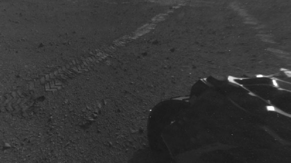 Curiosity's front and rear Hazcams have fisheye lenses for enabling the rover to see a wide swathe of terrain