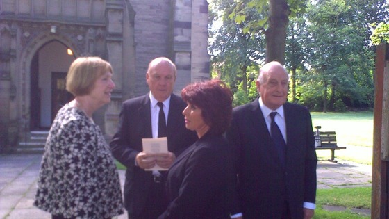 Mourners at funeral