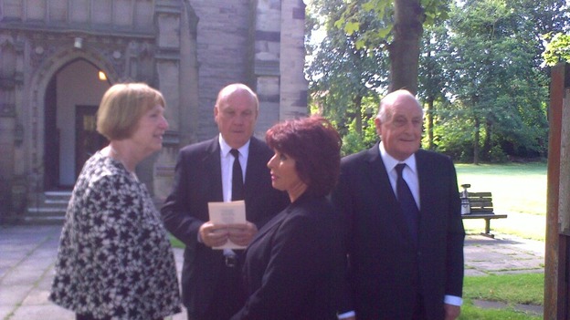 Mourners at funeral