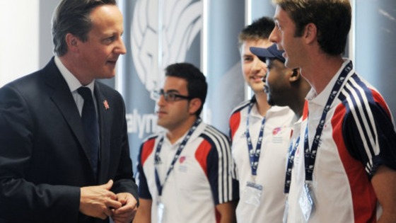 Prime Minister David Cameron meets ParalympicsGB athletes 