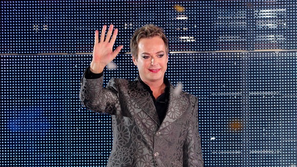 Julian Clary leaves the Celebrity Big Brother House as the winner.