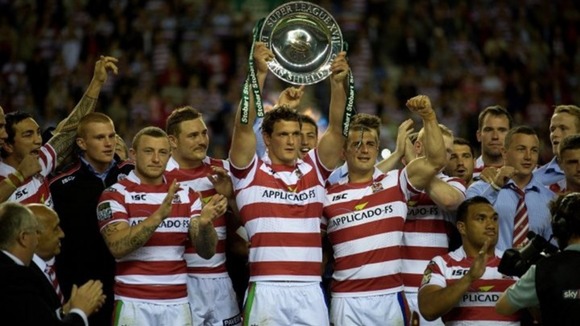 Wigan lift the League Leaders' Shield