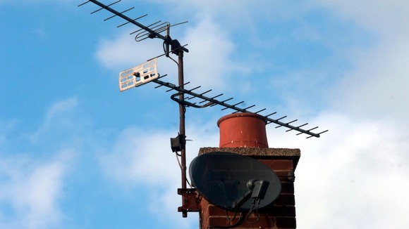 TV aerial on roof